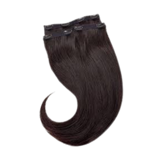 3-Set Clip-in Volumizer Natural Brown Straight