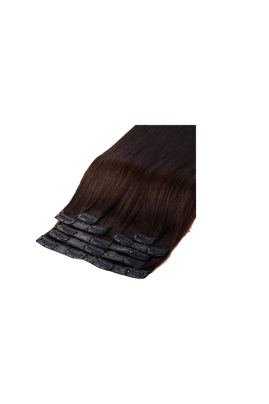7 Clip-in Set Volumizer Dark Brown Straight