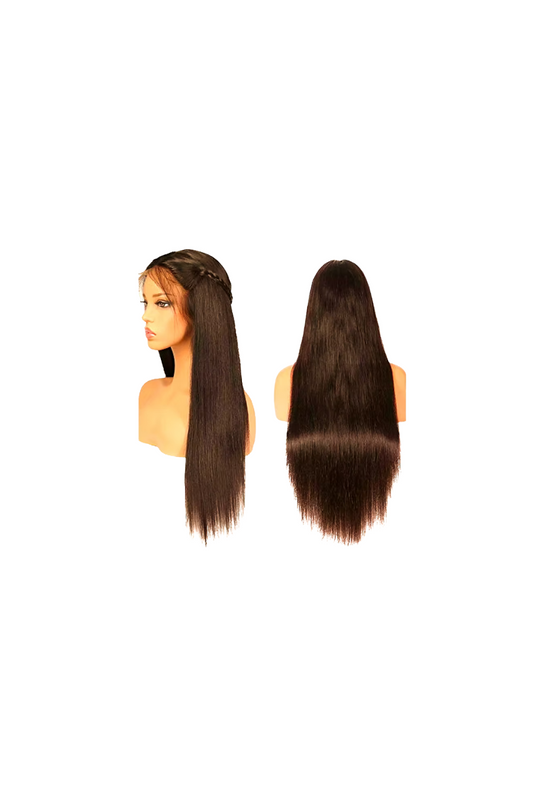 Dark Brown Straight Front Lace Wig
