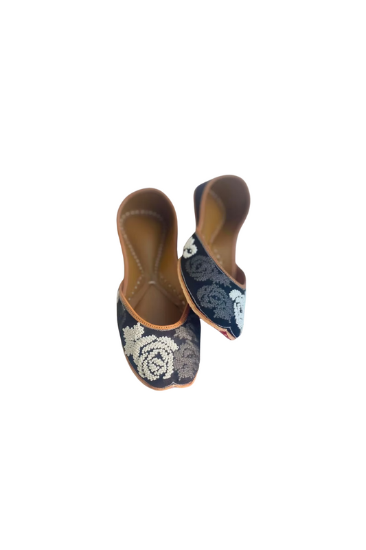 Flower Design Navy Blue Juti