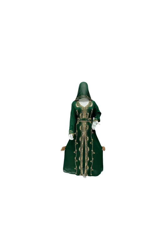 Green Kaftan with Cap
