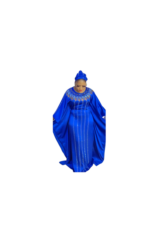 Light Blue Designed African Kaftan