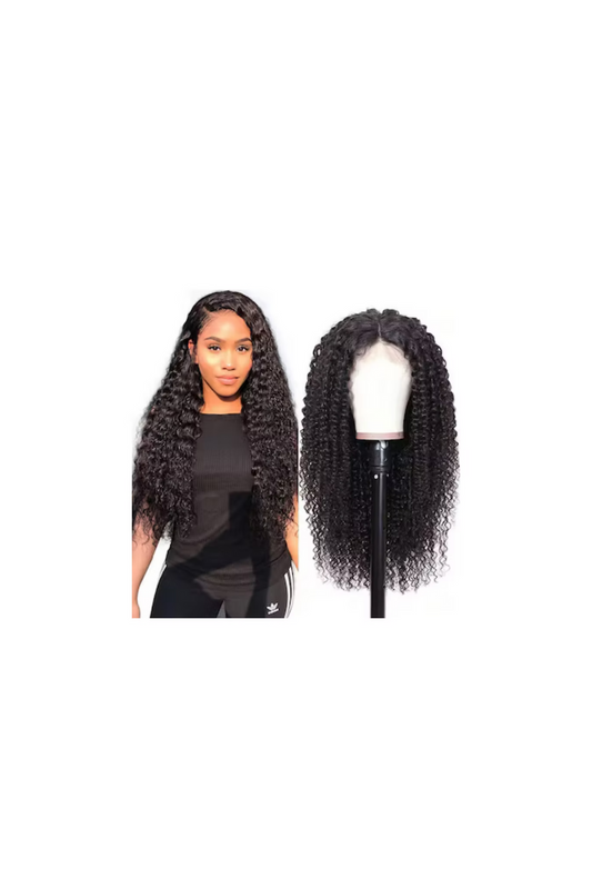 Natural Black Curly Full Lace Wig