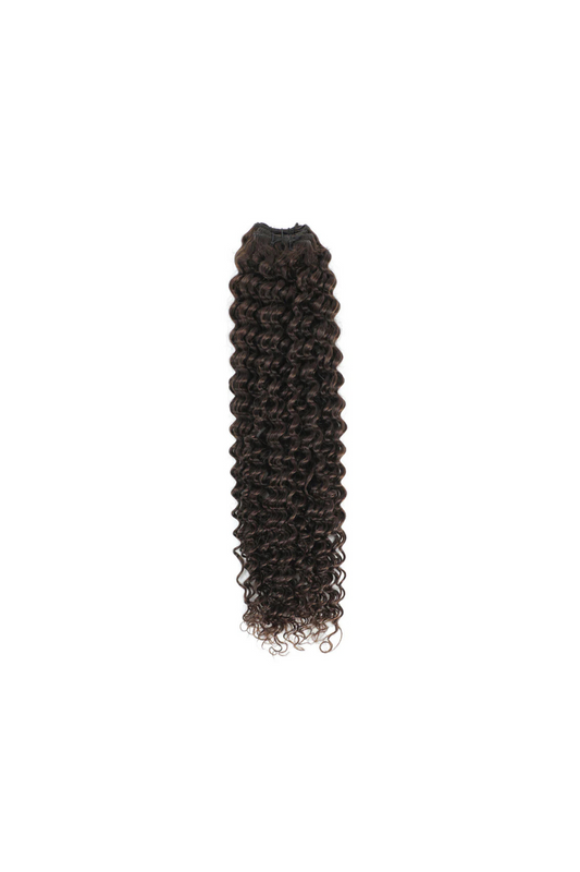 Natural Black Curly Weft Human Hair Extension