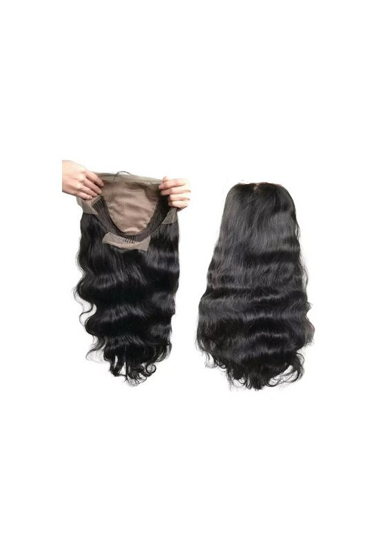 Natural Black Wavy Human Hair Full Lace Wig