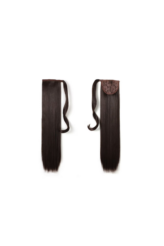 Natural Brown Straight Ponytail Hair Extension