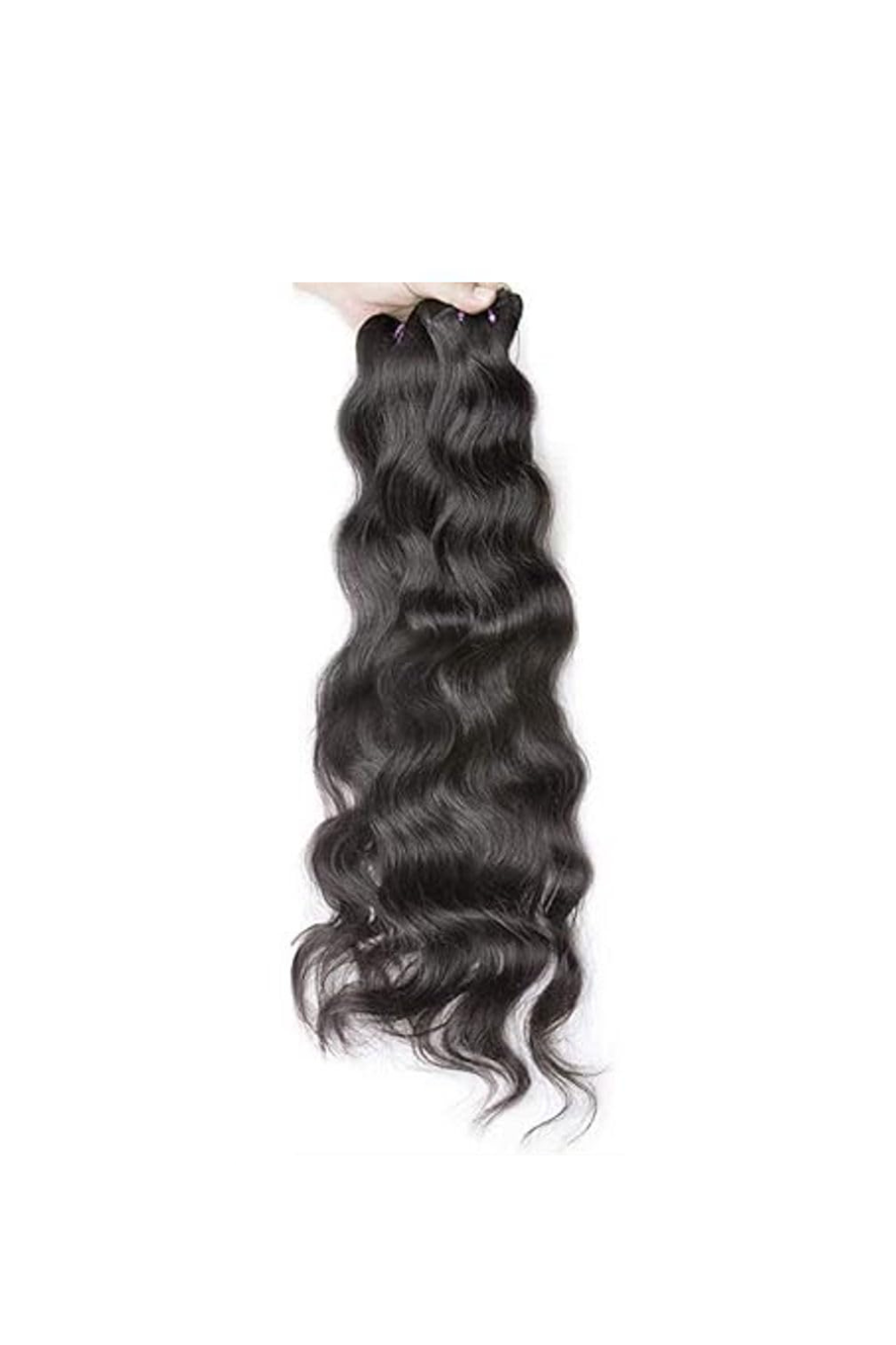 Natural Brown Wavy Weft Human Hair Extension