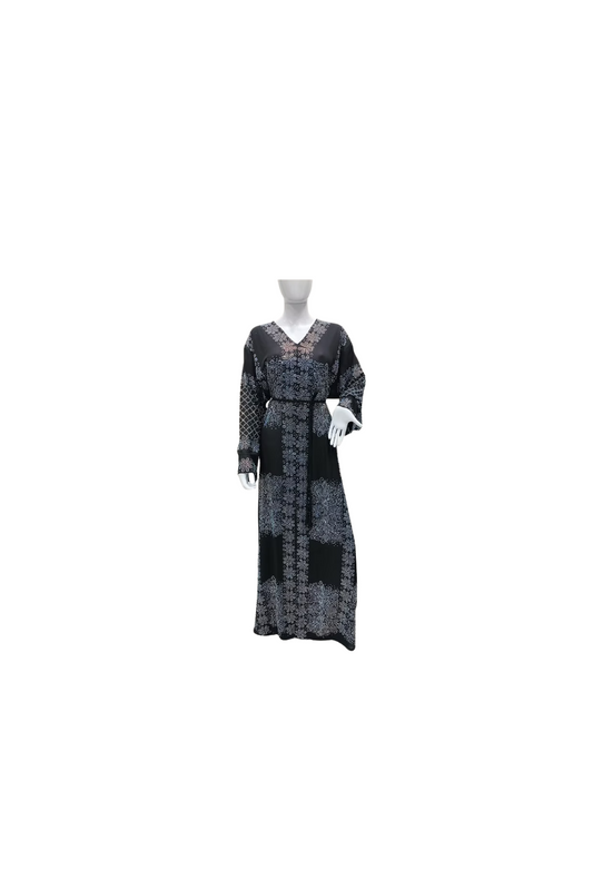 Black and White stone kaftan