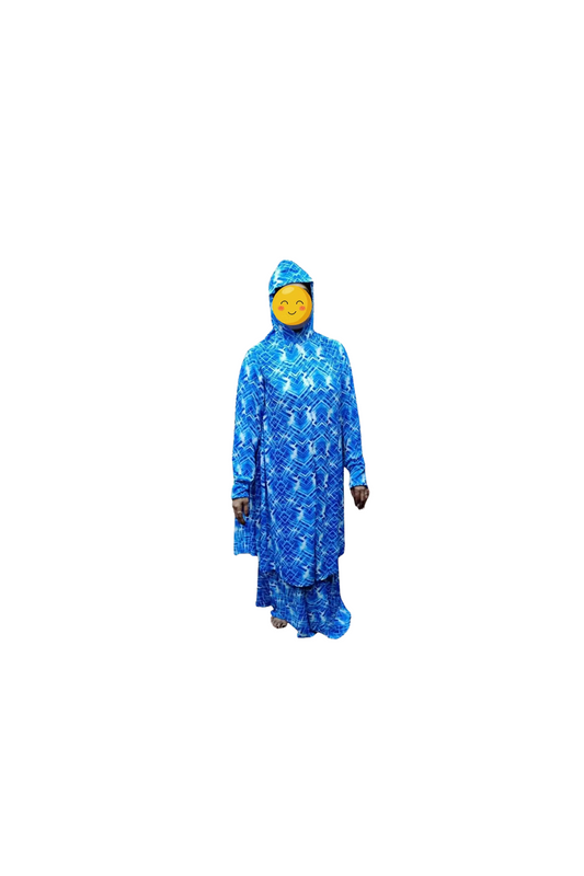 Blue and white African Kaftan