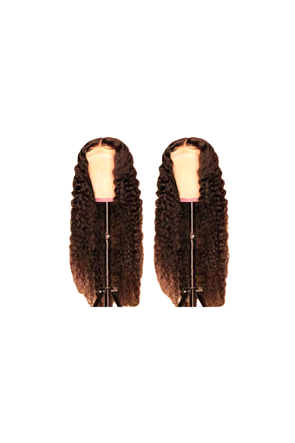 Dark Brown Curly Front Lace Wig