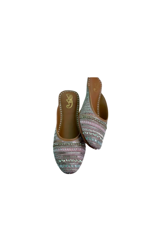Multi Colour stones Light Pink Juti