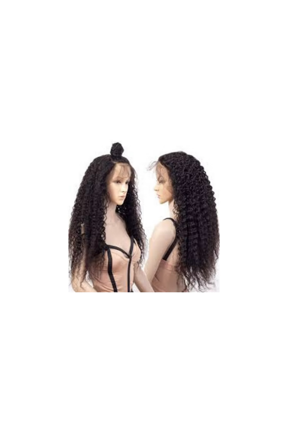 Natural Black Curly Full Lace Wig