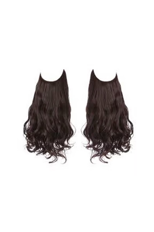Natural Brown Straight Halo Hair Extension