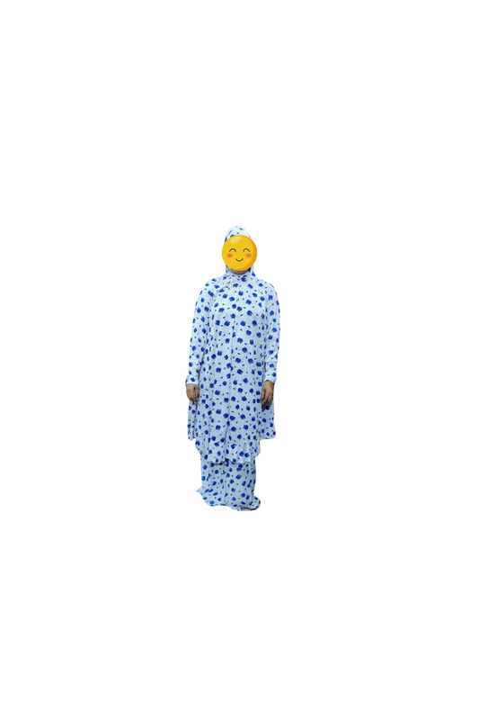 White & blue African Kaftan